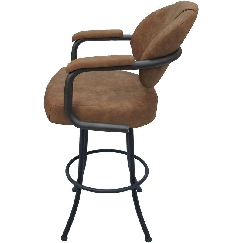 Tabouret de comptoir pivotant rembourré 30 po Vickky, Gris