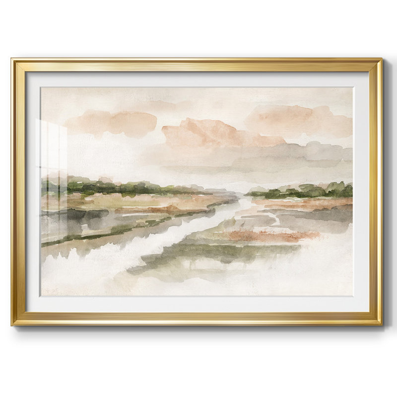 Moody Sunset encadrée, impression encadrée avec biseauté mat et verre, H 15 po x l 21 po x P 1,5 po, Or
