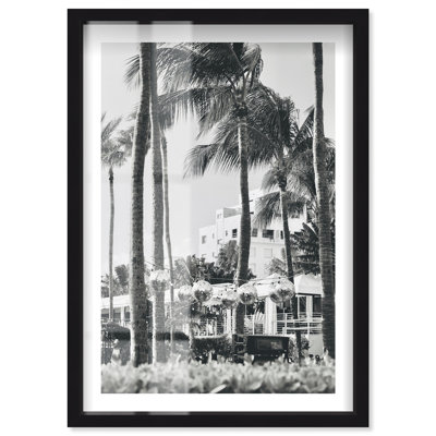Disco par la plage, impression Shadowbox par Notoriart