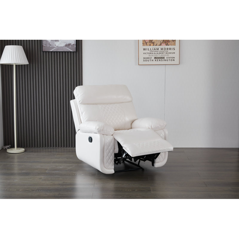 Billington 39.8" Wide Recliner Chair, White