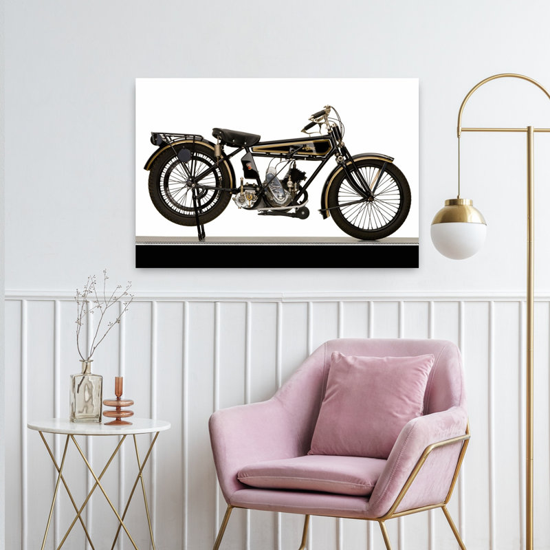 1926, Terrot, 247Cc, type Ft, paysage, paysage abstrait classique, art mural, H 24 po x l 36 po