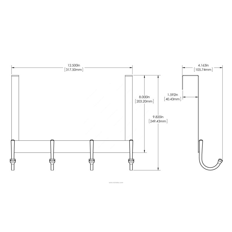 Contemporary Wall Mounted Coat Rack