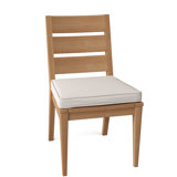 Algarve Teak Patio Dining Chair with Cushion (Set of 2)
