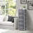 Sorbus Narrow 5 Drawers Nightstand - Steel Frame, Wood Top, Fabric Bins - White-437542553