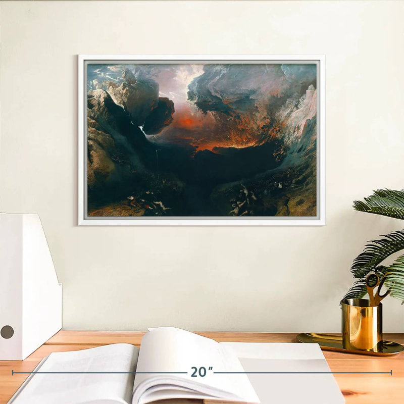 Le grand jour de sa fureur, Cadre flottant blanc, 13 po x 9 po