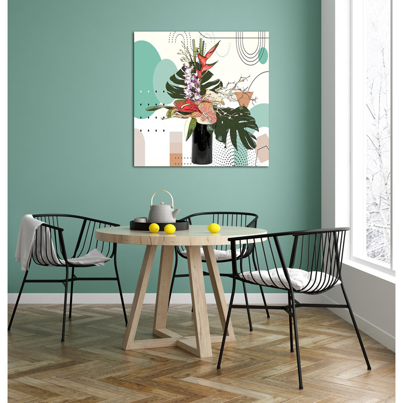 " Boho Floral 51 ", 16" H x 16" W x 1.5" D