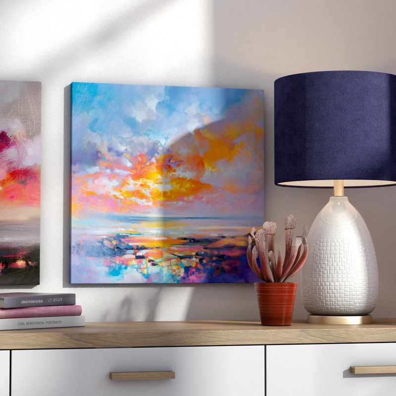 « hebridean particles », impression sur toile, H 48 po x l 48 po x P 1,5 po, Toile tendue, Pas de tapis