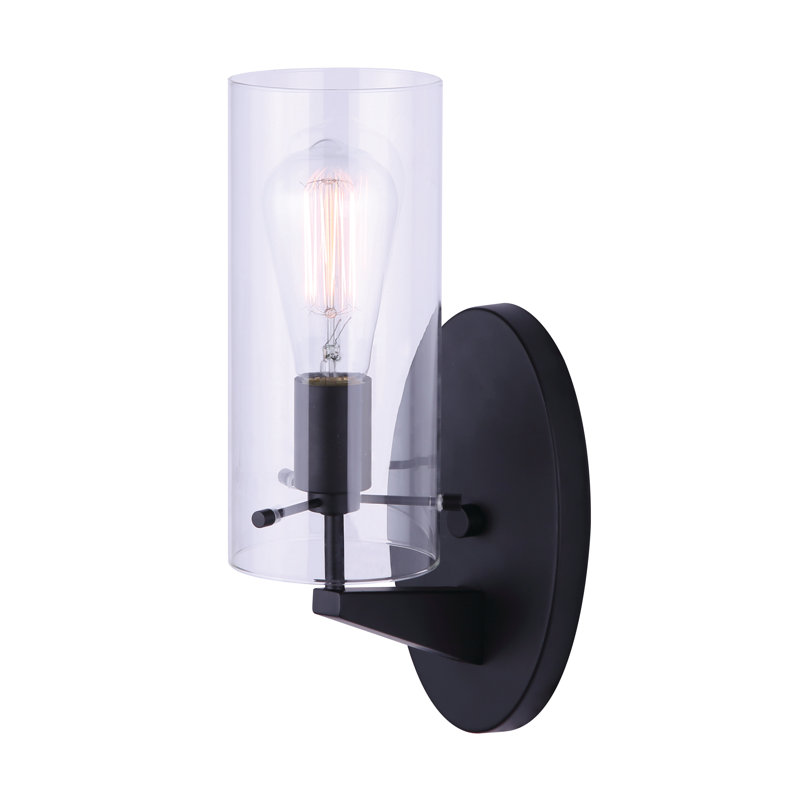 Omak Dimmable Bath Sconce, Black