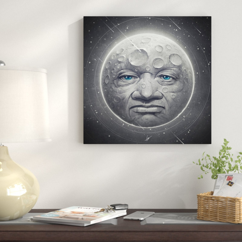 « the moon », impression sur toile tendue, H 12 po x l 12 po x P 0,75 po