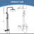 Wall Mounted Solid Brass Triple Function Thermostatic Shower System With Handheld Shower Heads With Footwash Spout-128275178