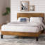 Evelyn Minimalist Solid Wood Bed Frame with Headboard-72106683