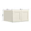 Meuble mural standard HOMEIBRO Cozy Design, 30 po L x 24 po P x 18 po H, en contreplaqué, style Shaker, blanc antique-915386484-915285884