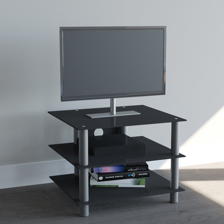 Webber Unfinished TV Stand for TVs up to 24", Black