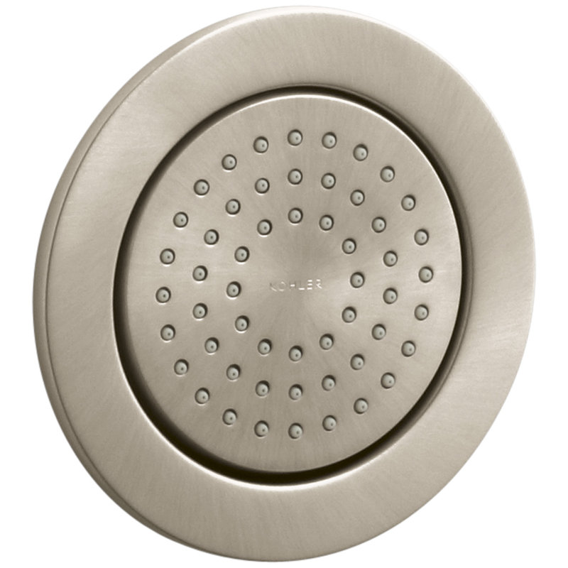 WaterTile Round Body Spray with Masterclean Spray Nozzle, Vibrant Brushed Bronze