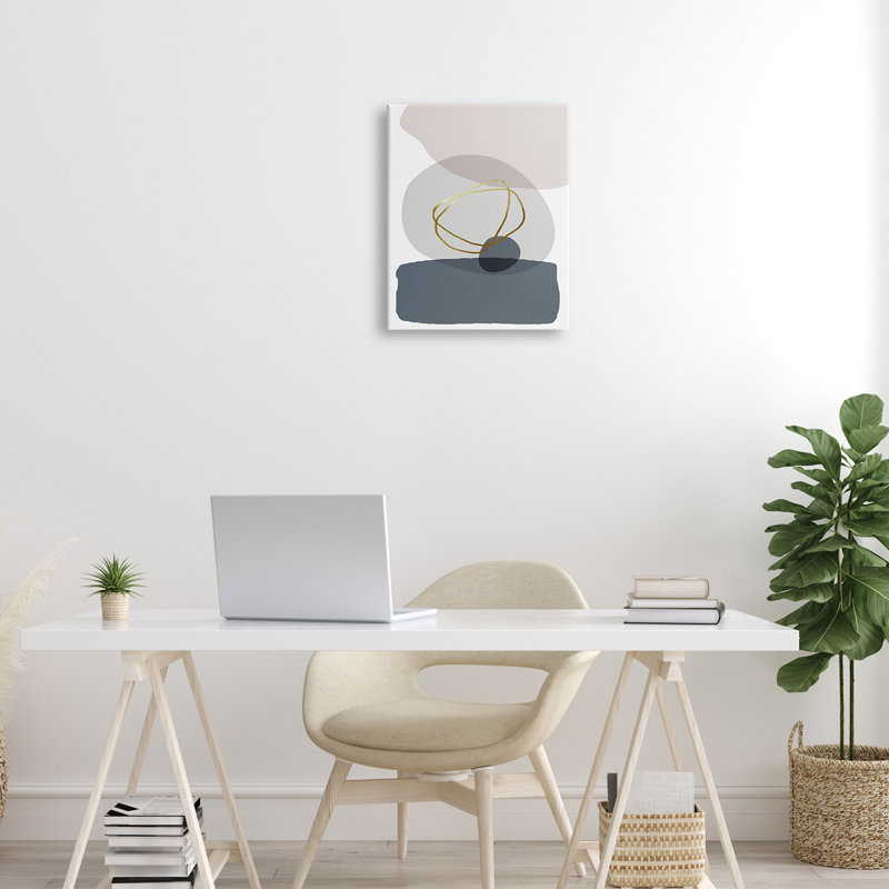 Modern Modern Abstract Rock Shapes Glam Détail par Urban Epiphany - impression, Toile tendue, H 20 po x l 16 po x P 1,5 po