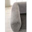Fauteuil d'appoint inspiré du smoking, 115 cm x 88 cm, en bouclette et bois massif, une pièce, coussin d'assise gris.-136059479