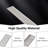 Long Rectangular Linear Shower Drain With Square Pattern Drain Cover And Hair Catcher,Stainless Steel,Brushed Nickel