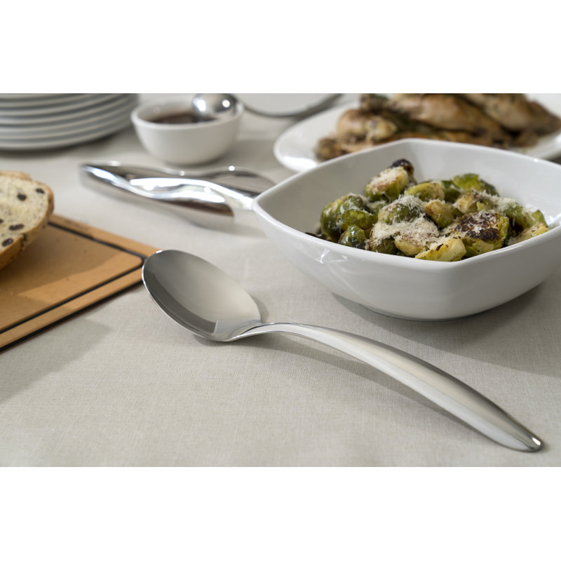Cuisipro Tempo Solid Spoon, For Cooking and Serving, 18/8 Stainless Steel, 13.5”, 34cm