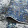 Tapis bleu / gris / blanc
