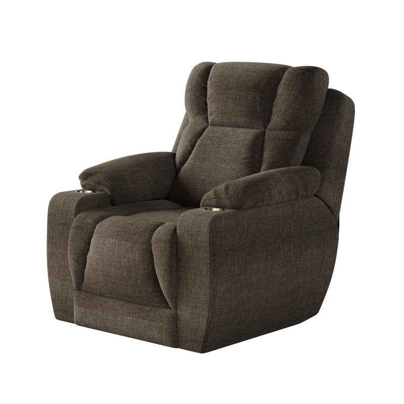 Fauteuil inclinable près du mur pour homme, Café, Microfibre