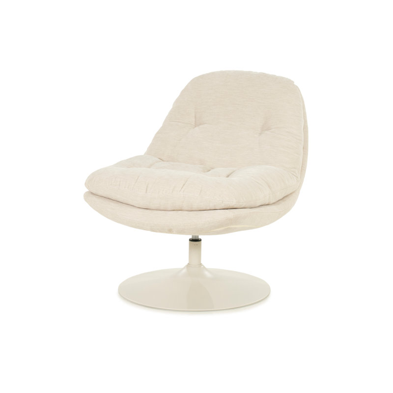 Accent Chair Swivel Armless Chair, Beige