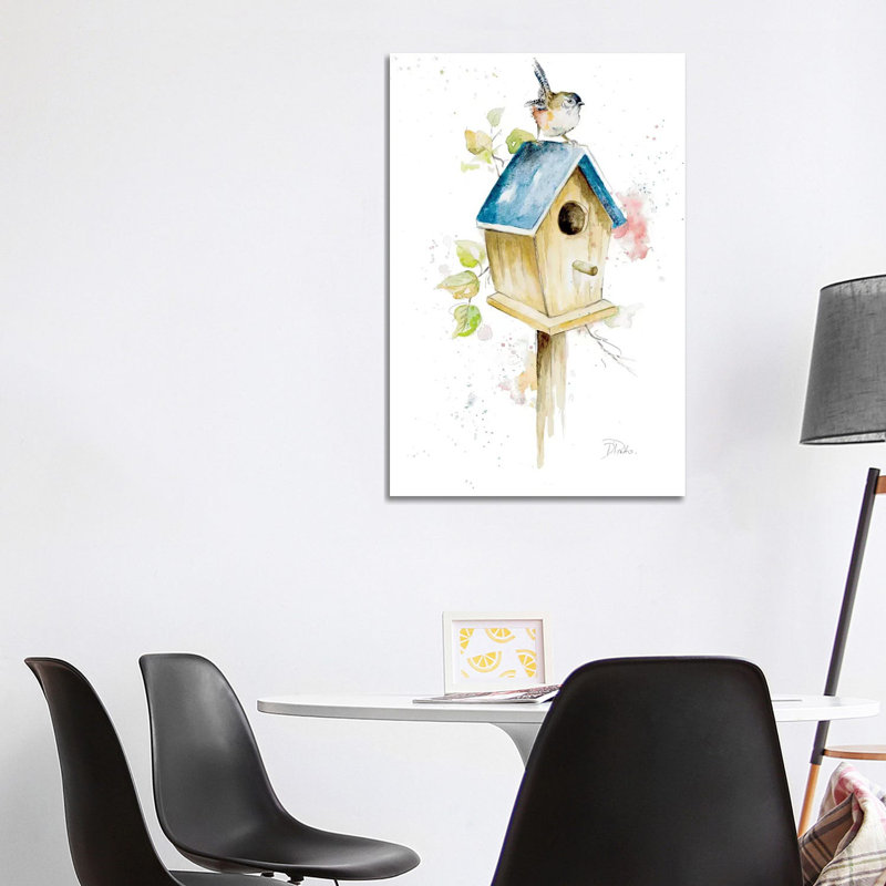 "Bird House I" par Patricia Pinto-impression, Toile tendue, Pas de tapis, H 40 po x l 26 po x P 1,5 po