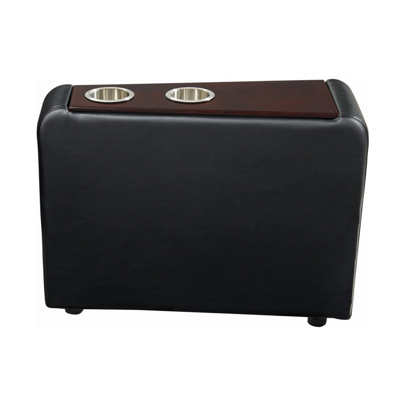 Sebrenia End Table with Cupholder in Black