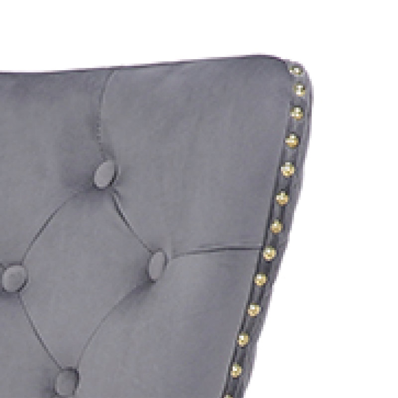 Chaise d'appoint touffetée de 20,9 po Jeneen, Gris foncé