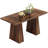 63" Modern Executive Desk, Large Home Office Computer Workstation With Sturdy Double Pedestal Base, Elegant Study & Writing Table For Business & Gaming, Rustic Brown