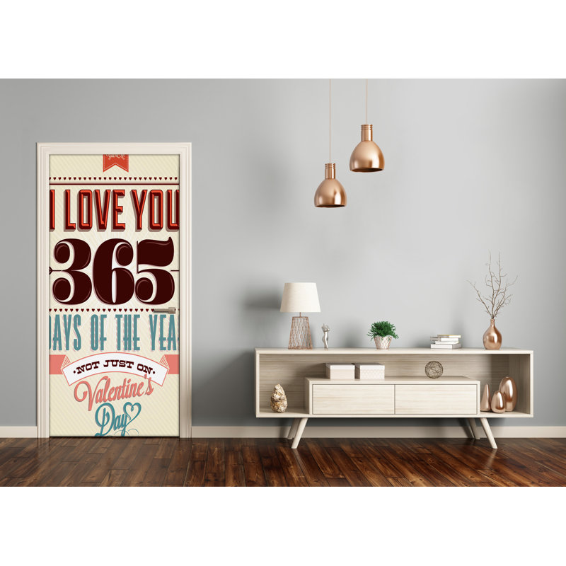 House Valentine's Day Door Decal