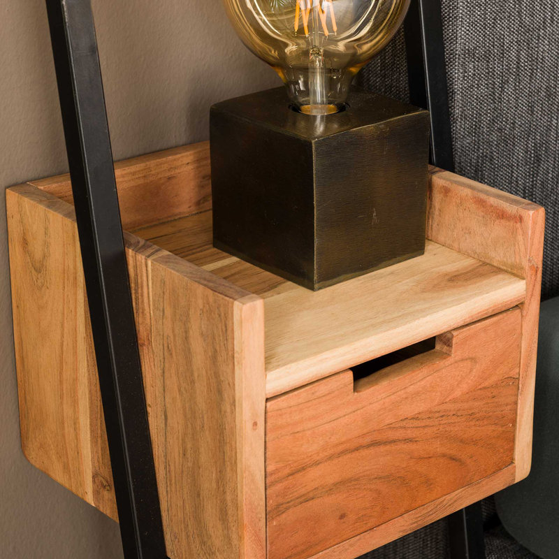 Brambory 30cm W Steel Bedside Table