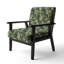 Fauteuil d'appoint rembourré Green Floral Bliss VII