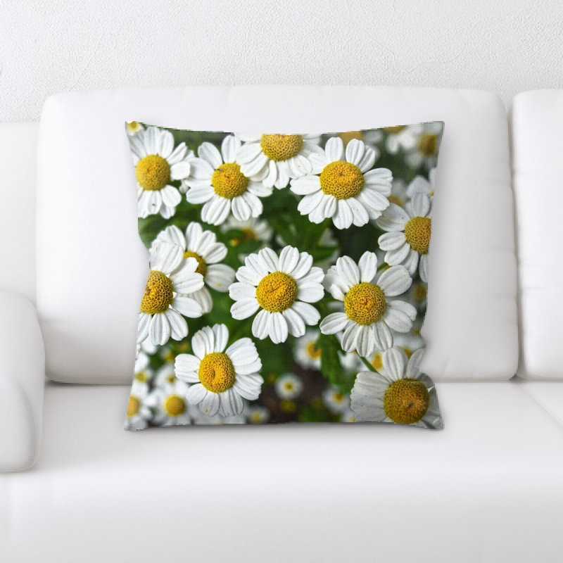 Floral Microsuede Throw Pillow