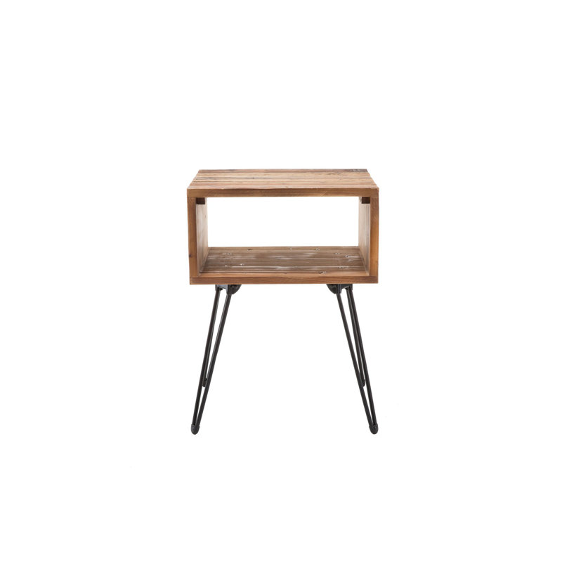 Alilah Solid Wood Top End Table