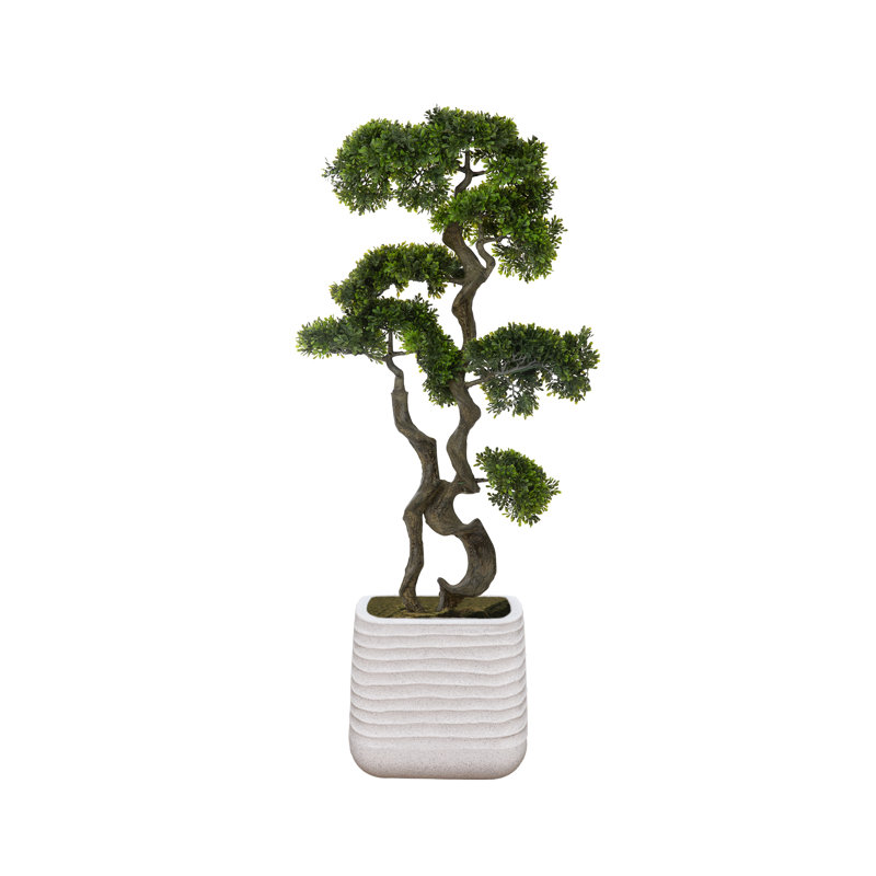 Bonsaï artificiel 51,57 "en pot, Blanc