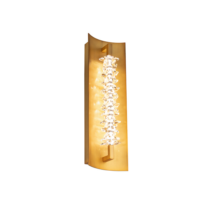 Twirl 1 - Light LED Armed Sconce, Aged Brass