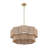 23.2" 6-Light Scalloped Rope Drum Chandelier-1664452976-1664452983