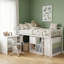 Leo Single (3') Metal Mid Sleeper Bed Frame with Built in Desk and Ladder