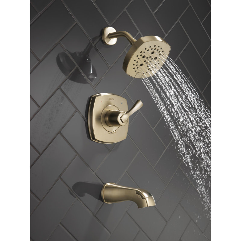 Garniture de robinet de baignoire et douche Stryke 14 Series avec technologie H2Okinetic, Bronze champagne