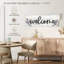 Plaque murale "Welcome to our home" lavande-985930403-985930406