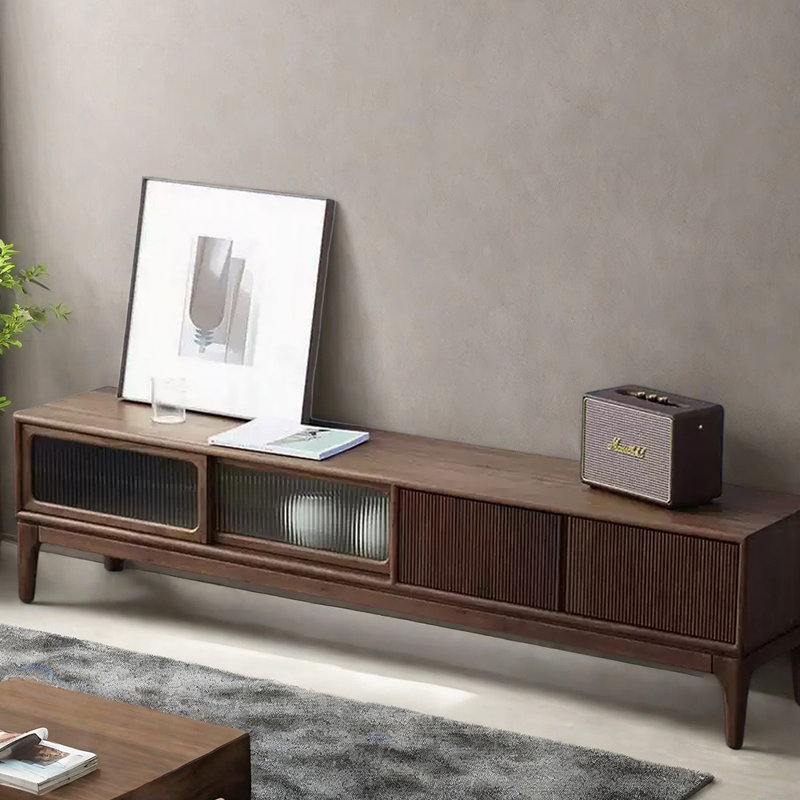 Meuble télé simple et moderne en bois massif