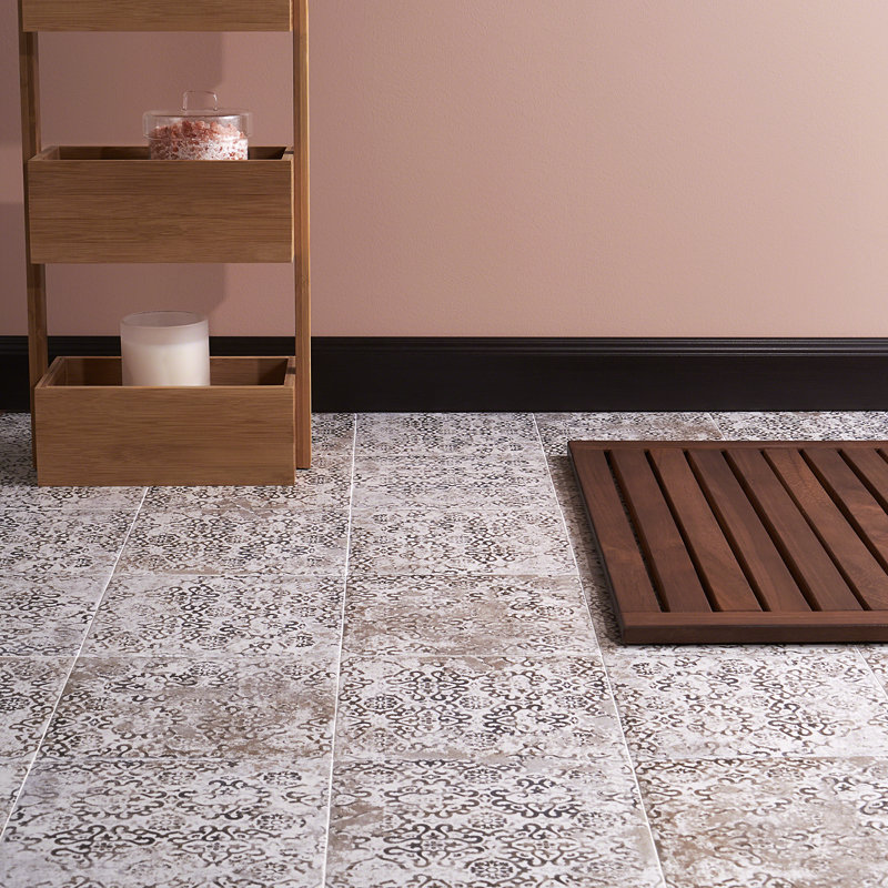 Antique Nera Encaustic 8 in. x 8 in. Matte Porcelain Floor and Wall Tile (26-Piece/11.19 sq. ft./Case)