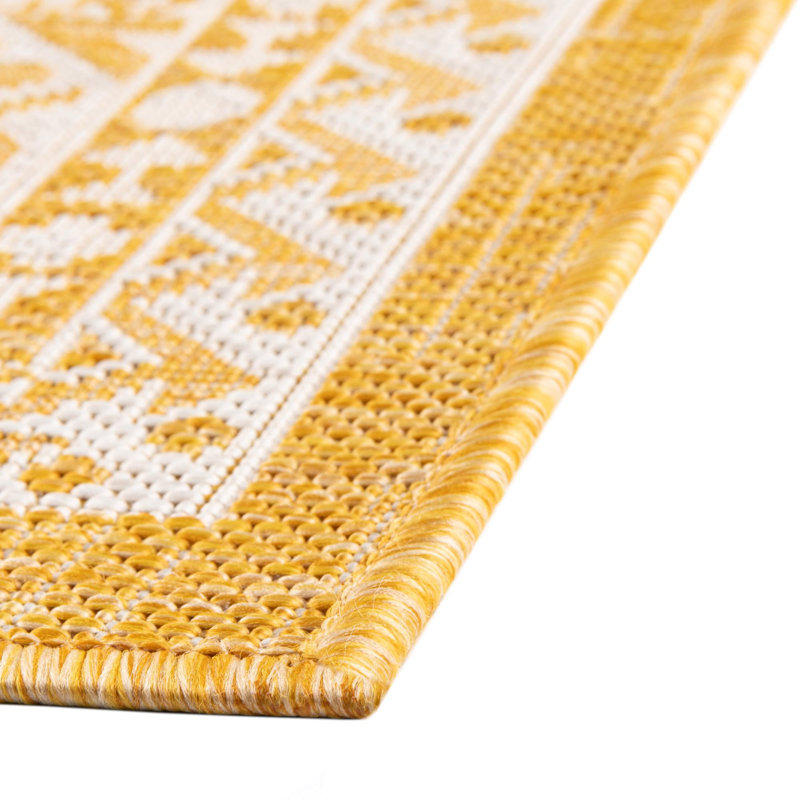 Tapis intérieur / extérieur brun Anaruth, Carré 10 pi