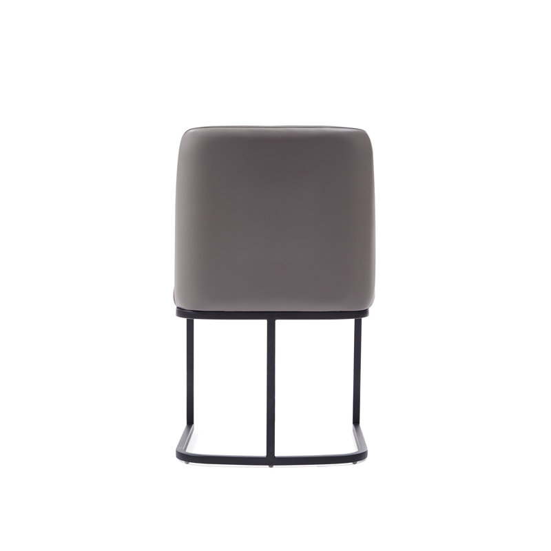 Serena Leatherette Side Chair Dining Chair, Gray