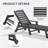 Swann Outdoor Chaise Lounge With Arms & Wheels-107144121