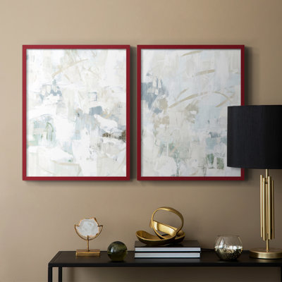 Impasto Poem III - reproduction encadrée de qualité supérieure - prête à être accrochée - aucun clou requis - aucun clou requis