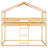 Natural Twin Over Bunk Bed With Tent - Playful Bedroom Addition Wood Spacious Interior-1888839765