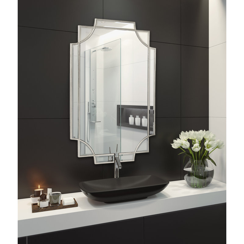 Ocilla Flat Mirror, Silver, 36" x 24"
