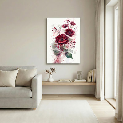 Ensemble de 1 toile murale à motif floral