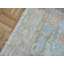 Tapis de couloir oriental bleu ciel moderne noué à la main 3 po 2 x 14 po G12316